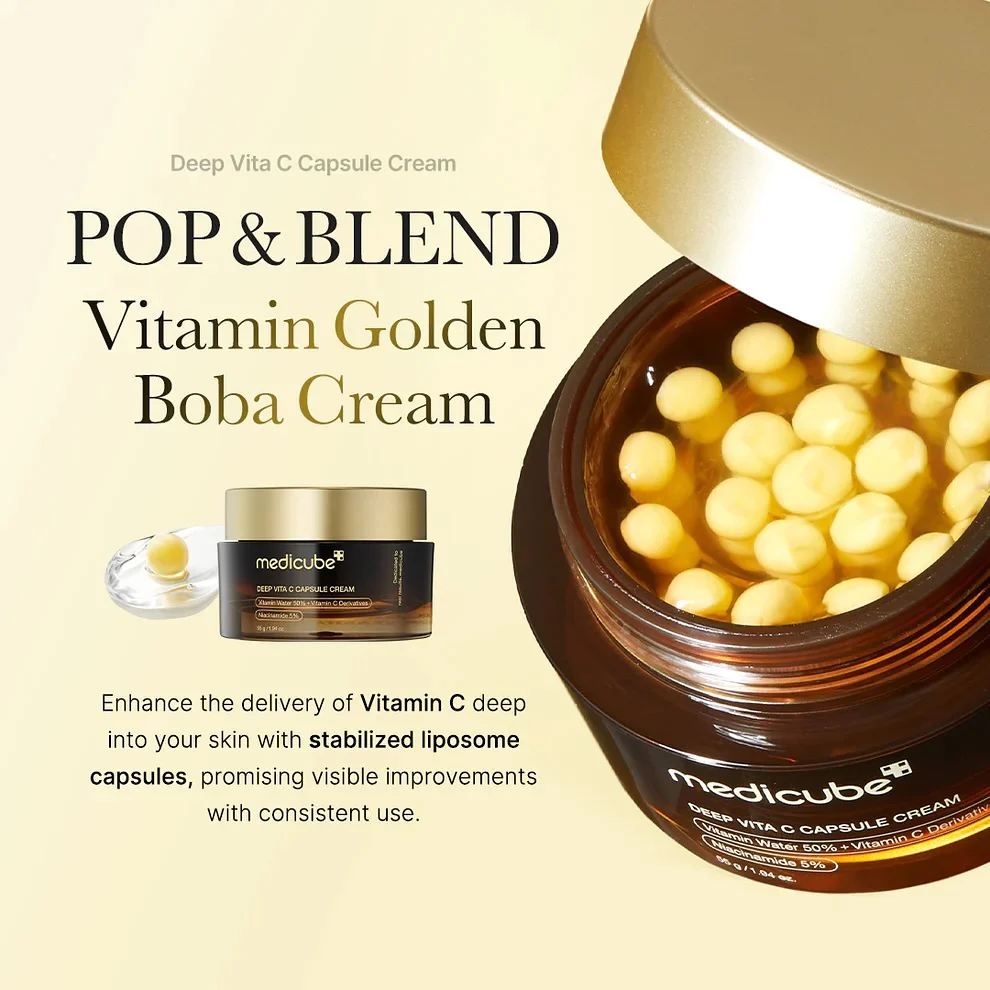 Medicube Deep Vita C Capsule Cream 55g – Crème Éclat à la Vitamine C pour Teint Uniforme