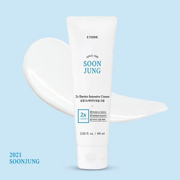 Etude House SoonJung 2x Barrier Intensive Cream 60ml – Crème Apaisante & Réparatrice