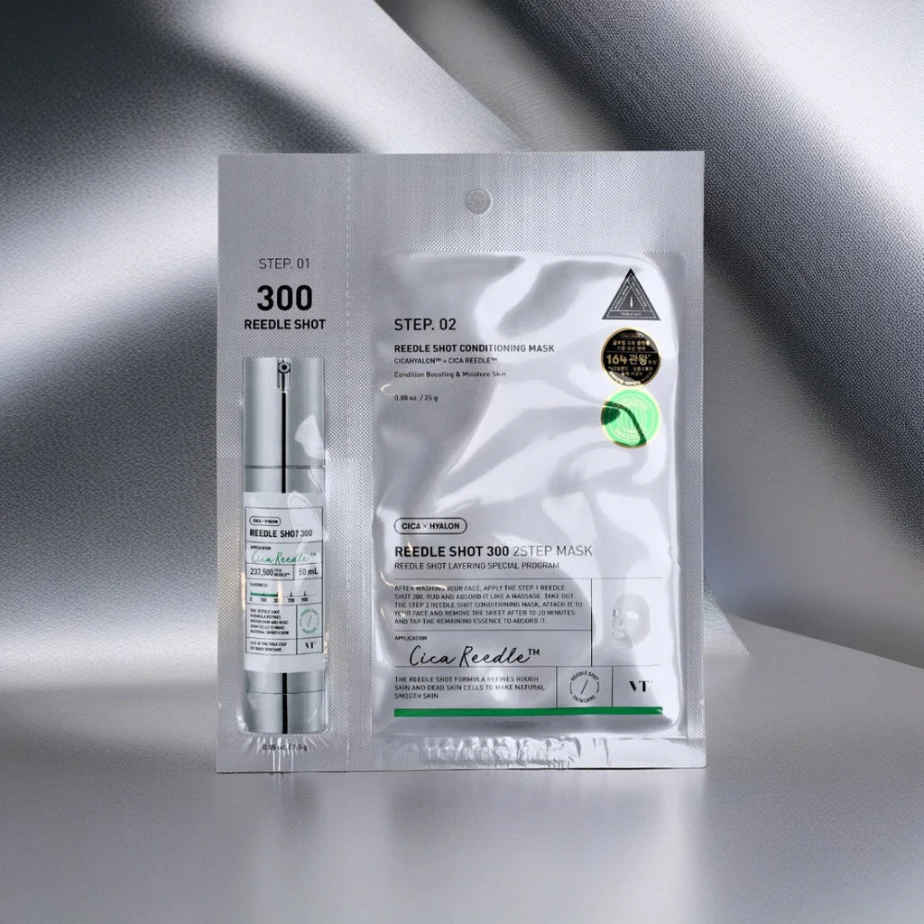VT Cosmetics Mild Reedle Shot 300 2-Step Mask – Masque Facial Apaisant et Hydratant
