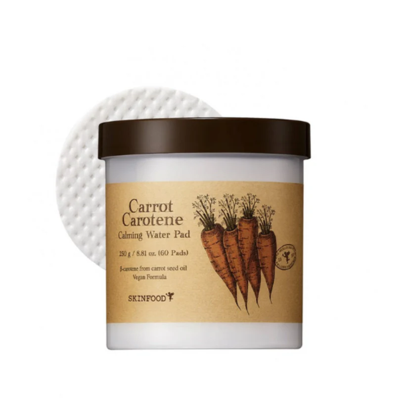 SKINFOOD Carrot Pad – Disques Apaisants à la Carotte 60pcs