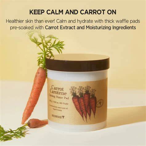 SKINFOOD Carrot Pad – Disques Apaisants à la Carotte 60pcs