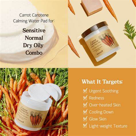 SKINFOOD Carrot Pad – Disques Apaisants à la Carotte 60pcs