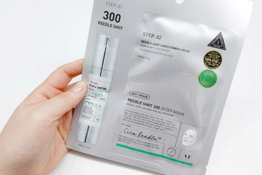 VT Cosmetics Mild Reedle Shot 300 2-Step Mask – Masque Facial Apaisant et Hydratant