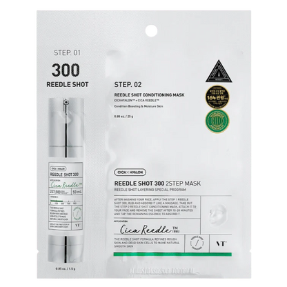 VT Cosmetics Mild Reedle Shot 300 2-Step Mask – Masque Facial Apaisant et Hydratant