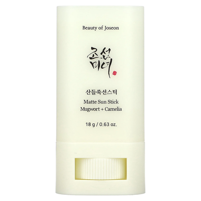 Beauty of Joseon Matte Sun Stick Mugwort + Camelia SPF50+ PA++++ – Stick Solaire Matifiant & Apaisant