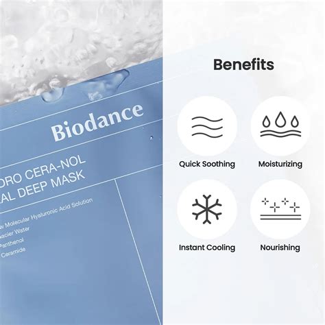 Biodance Hydro Cera-Nol Real Deep Mask – Maschera idrogel lenitiva e idratante